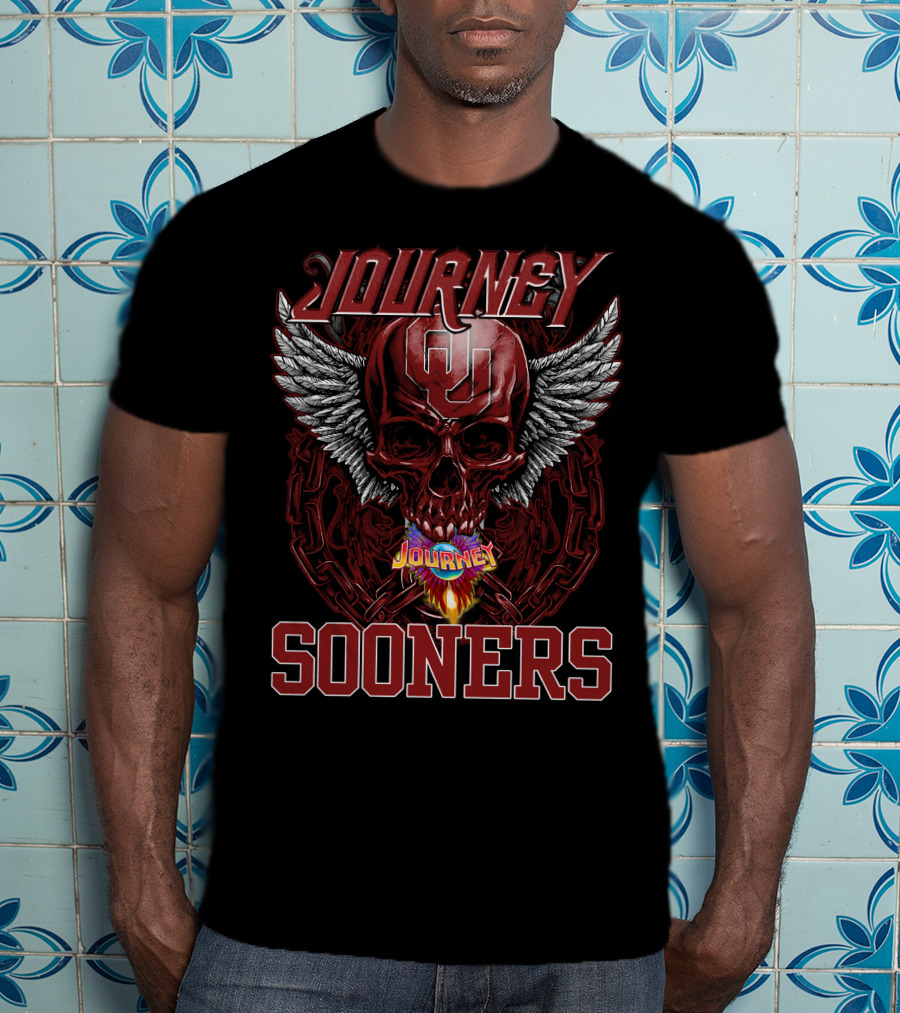 Journey OU Sooners Skull Wings T-Shirt