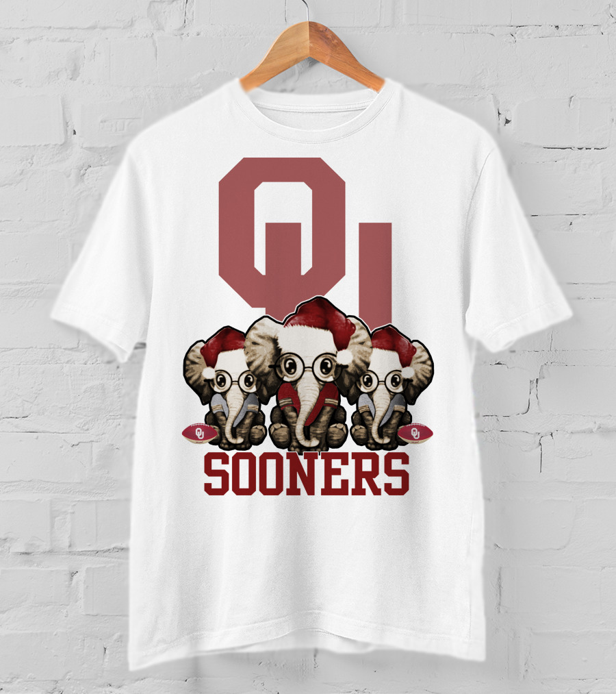 OU Sooners Elephants Christmas T-Shirt