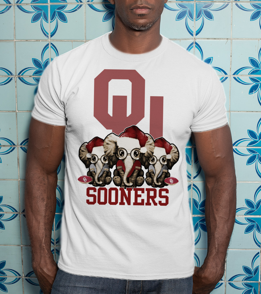 OU Sooners Elephants Christmas T-Shirt