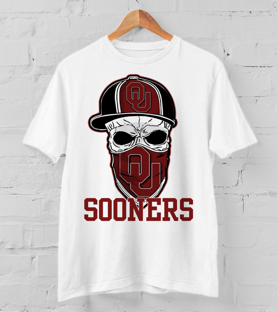 OU Sooners Skull Hat T-Shirt