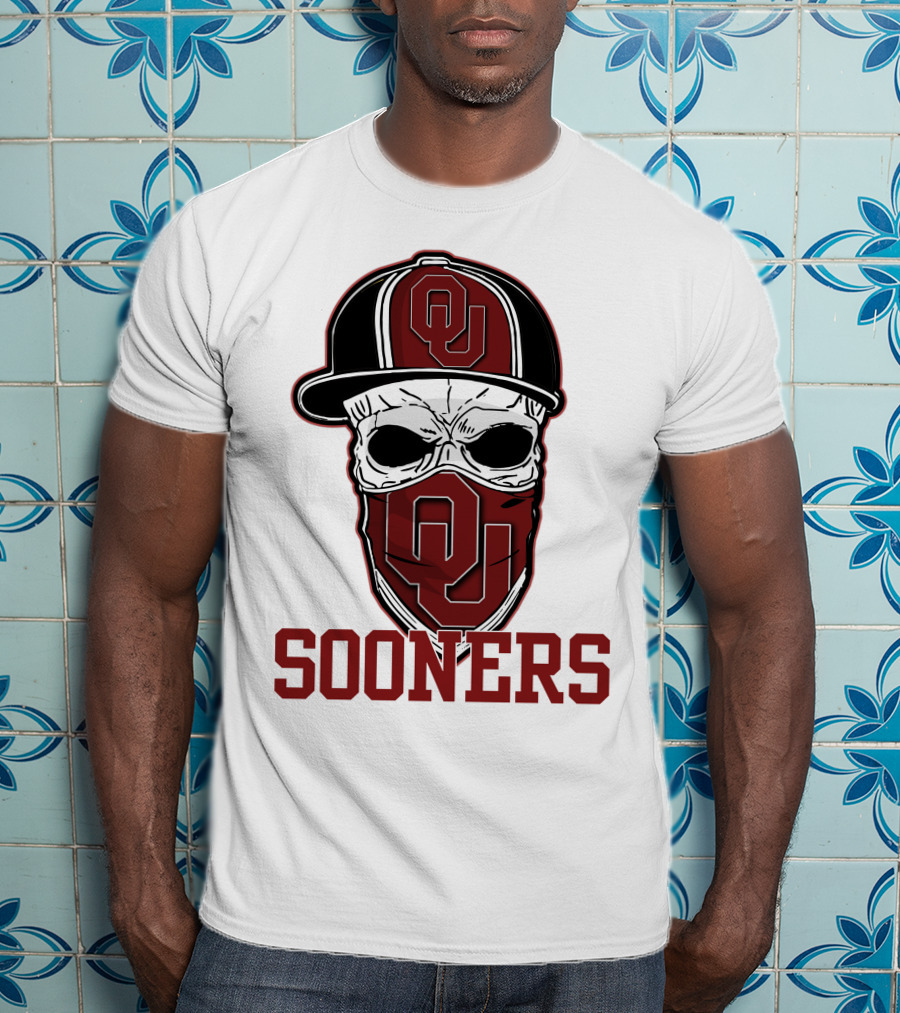 OU Sooners Skull Hat T-Shirt