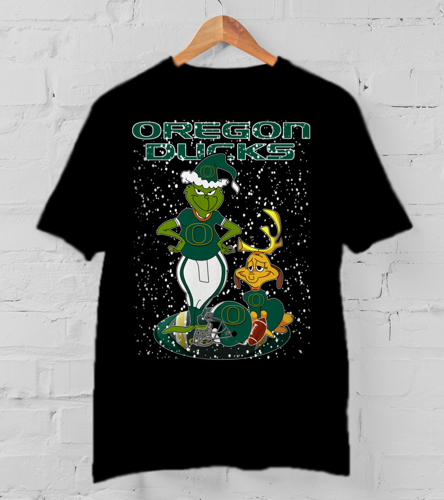 Oregon Ducks Grinchxmas Football Holiday T-Shirt