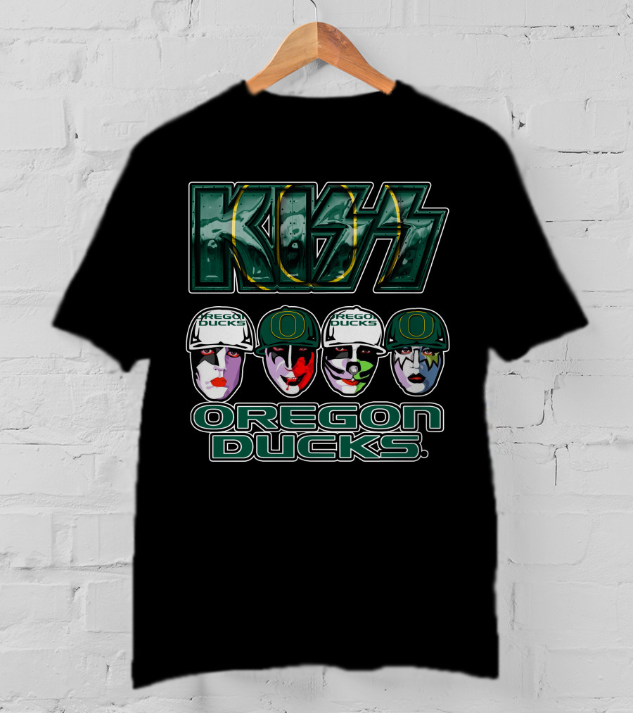 KISS Oregon Ducks Football Faces T-Shirt