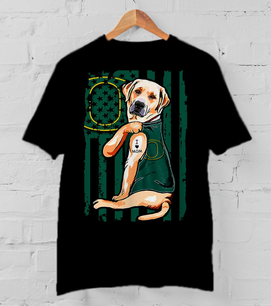I Love Mom Labrador Retriever Oregon Ducks T-Shirt