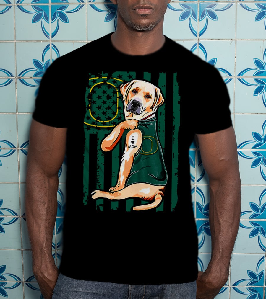I Love Mom Labrador Retriever Oregon Ducks T-Shirt