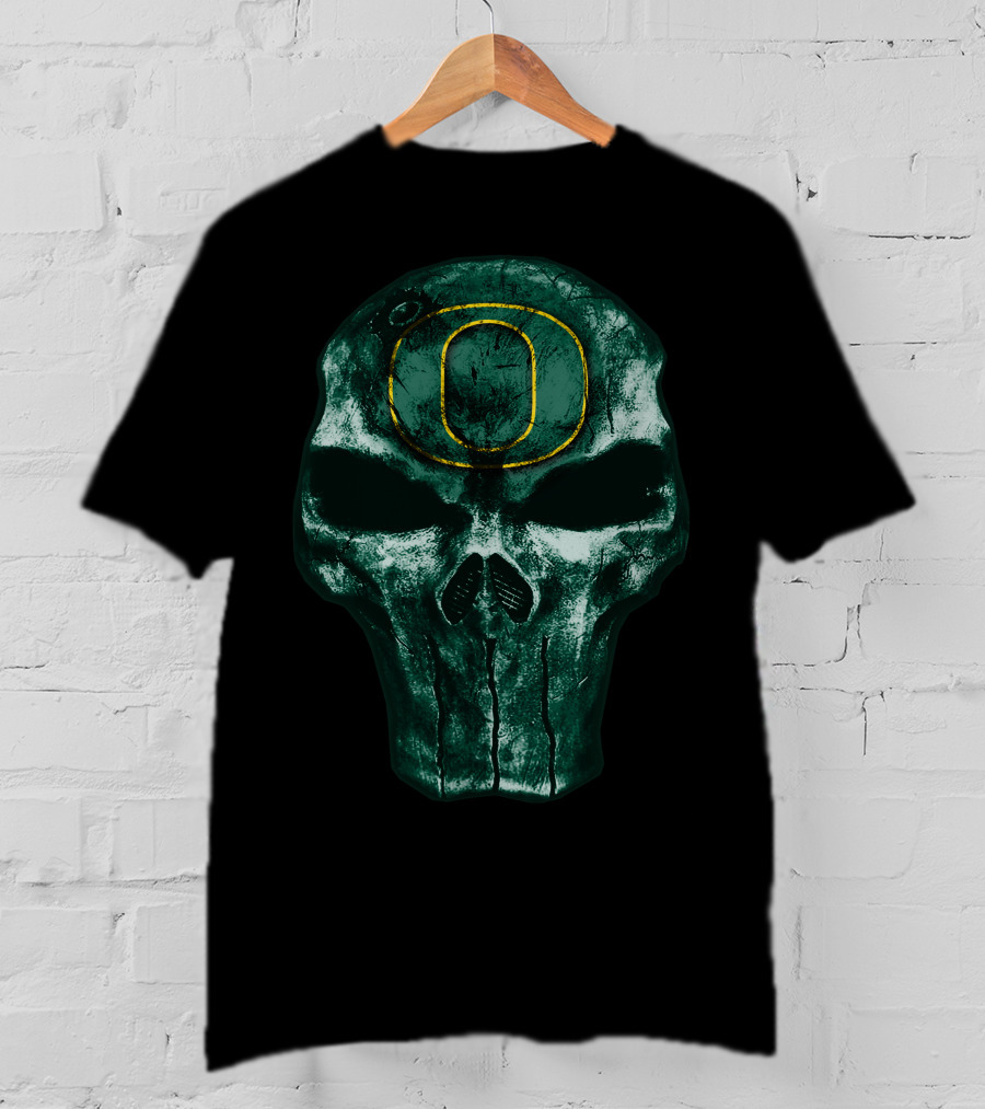 Skull Oregon Ducks T-Shirt