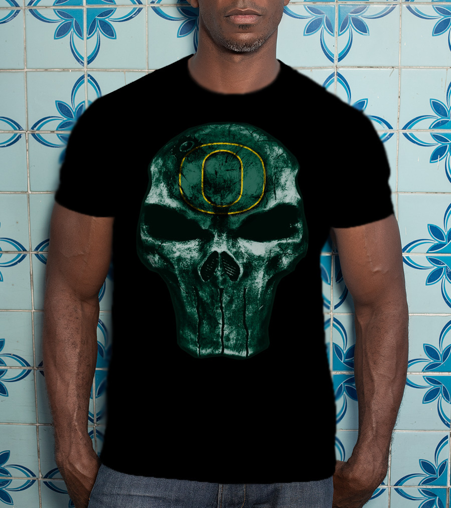 Skull Oregon Ducks T-Shirt