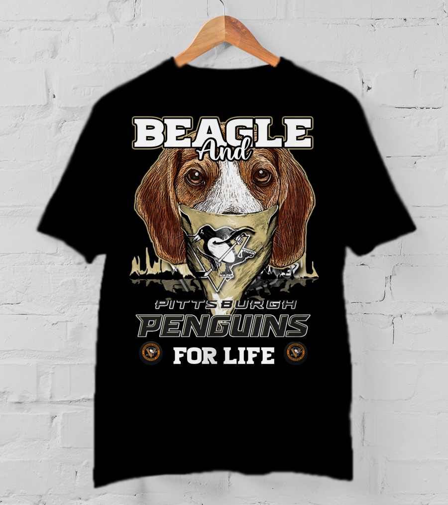 Beagle And Pittsburgh Penguins For Life T-Shirt