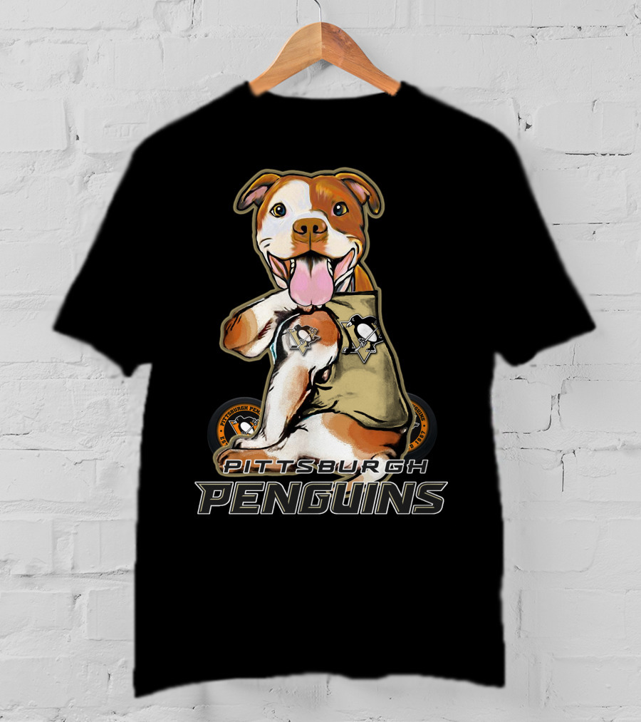 Pittsburgh Penguins Pitbull Hockey Team Fan T-Shirt