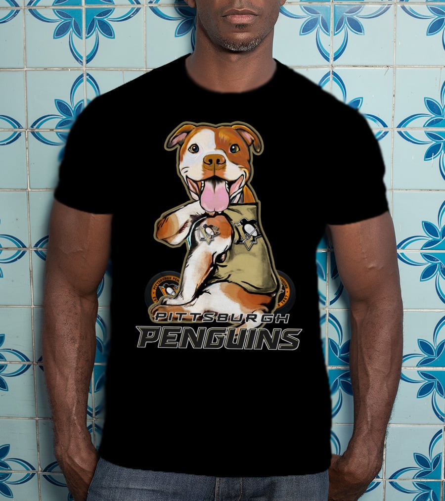 Pittsburgh Penguins Pitbull Hockey Team Fan T-Shirt