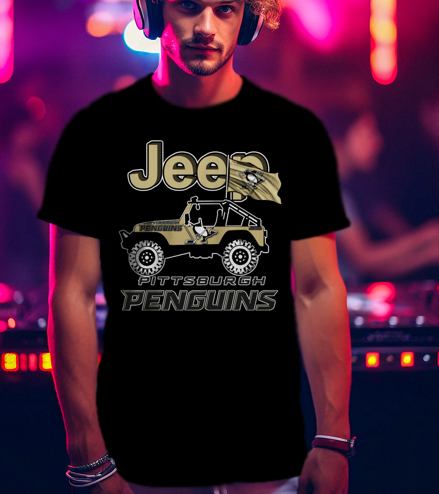 Jeep Pittsburgh Penguins Nhl Off-Road Adventure Fan Gear T-Shirt