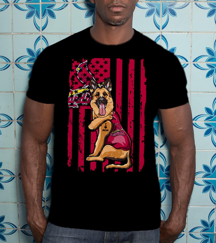 German Shepherd I Mom St. Louis Cardinals T-Shirt