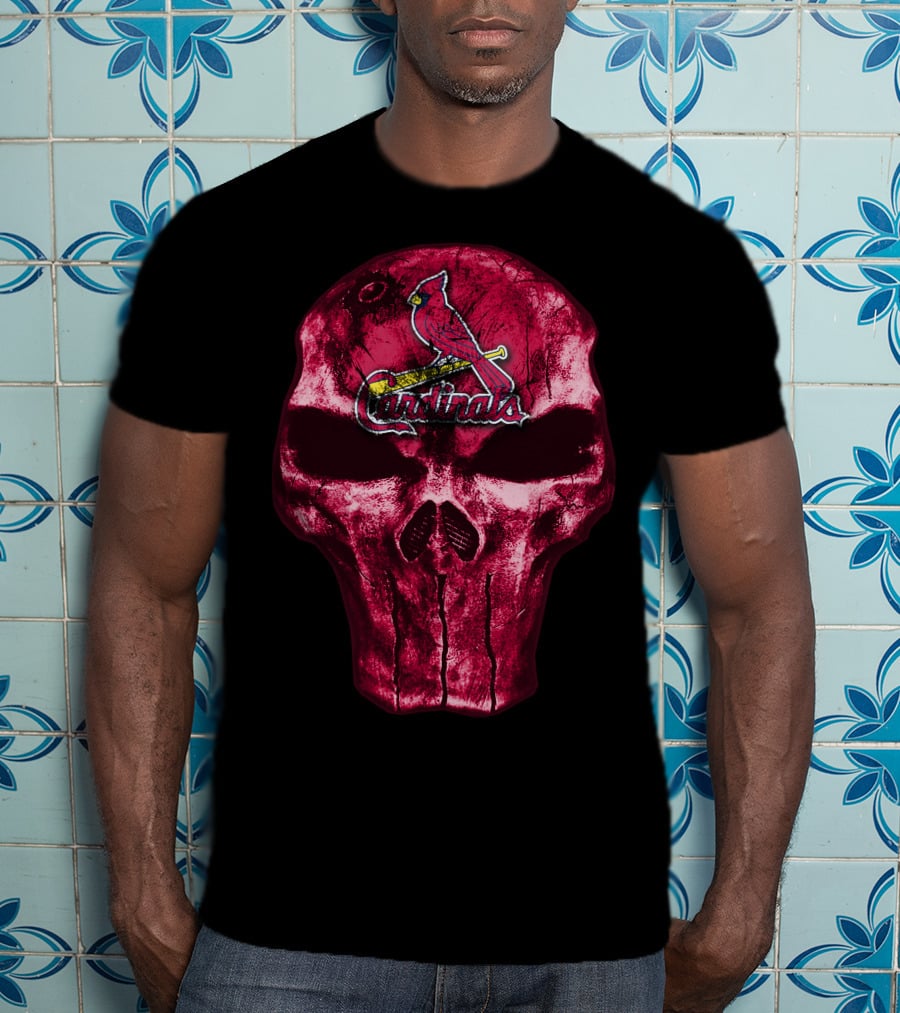 Skull St. Louis Cardinals Punisher T-Shirt