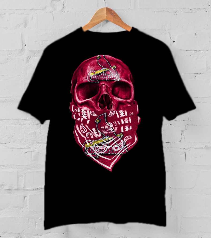 Skull Cardinals Bandana St. Louis T-Shirt