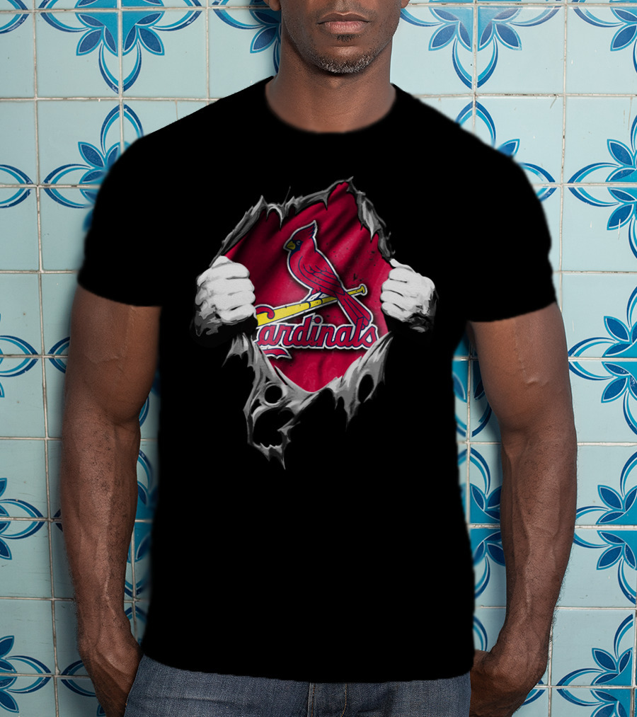 St. Louis Cardinals Torn Jersey T-Shirt