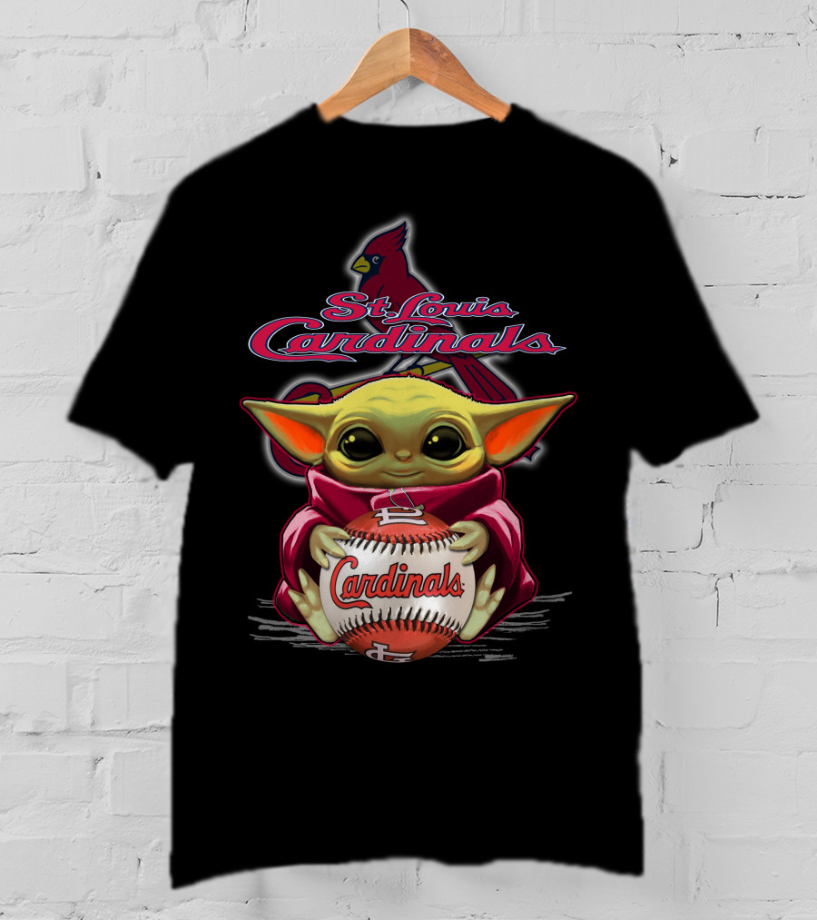 Yoda St. Louis Cardinals Baseball Star Wars Baby Yoda T-Shirt