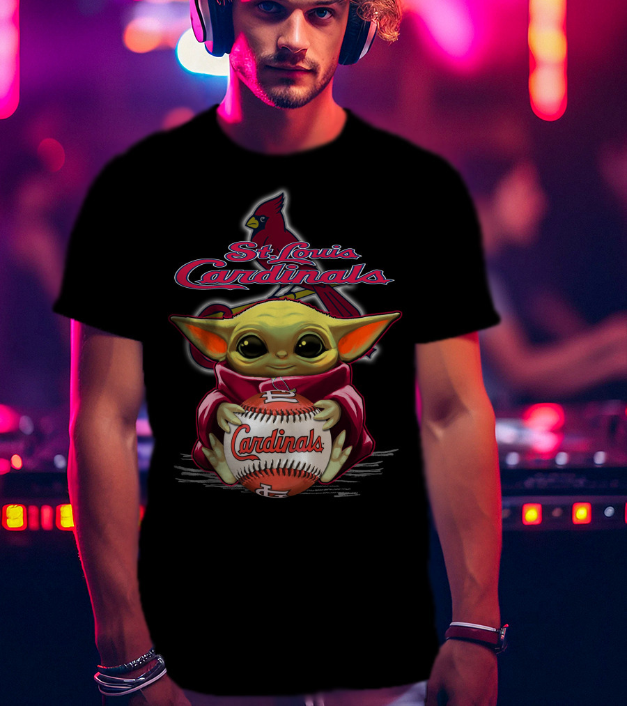 Yoda St. Louis Cardinals Baseball Star Wars Baby Yoda T-Shirt