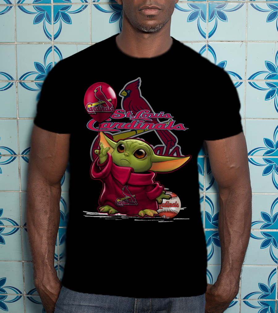 Yoda St. Louis Cardinals Baseball Balloon T-Shirt