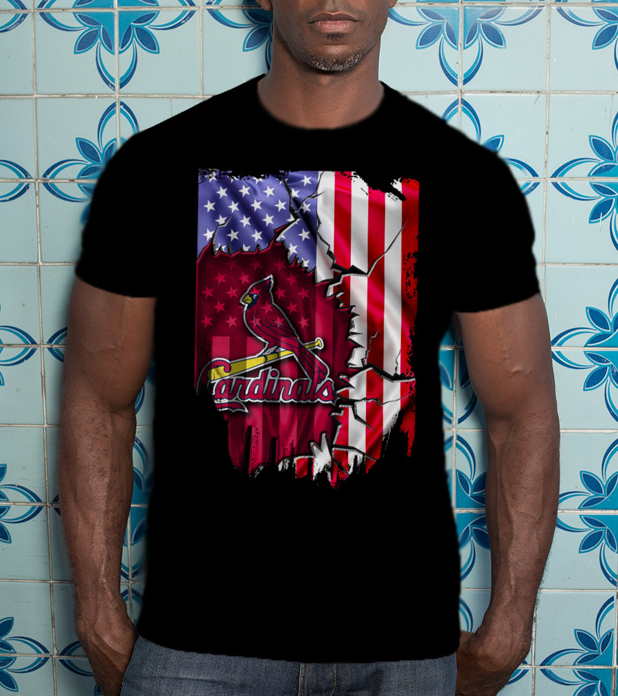 Flag St. Louis Cardinals American T-Shirt