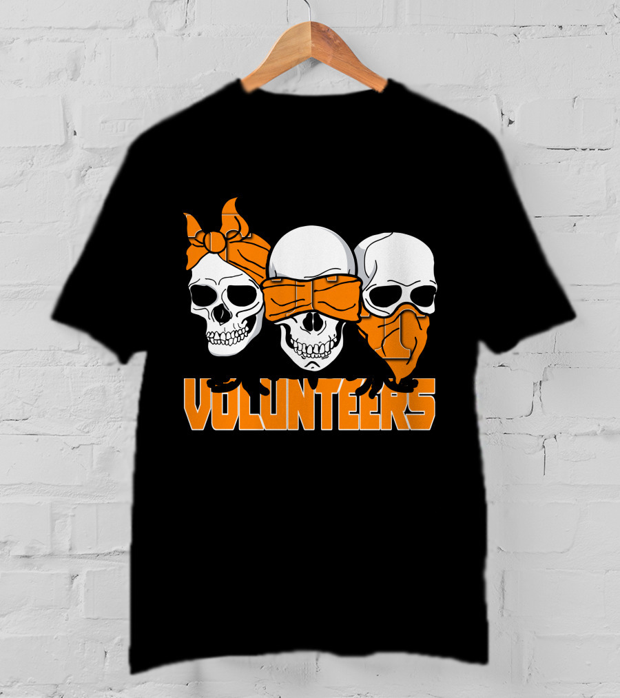 3 Skull Tennessee Volunteers T-Shirt