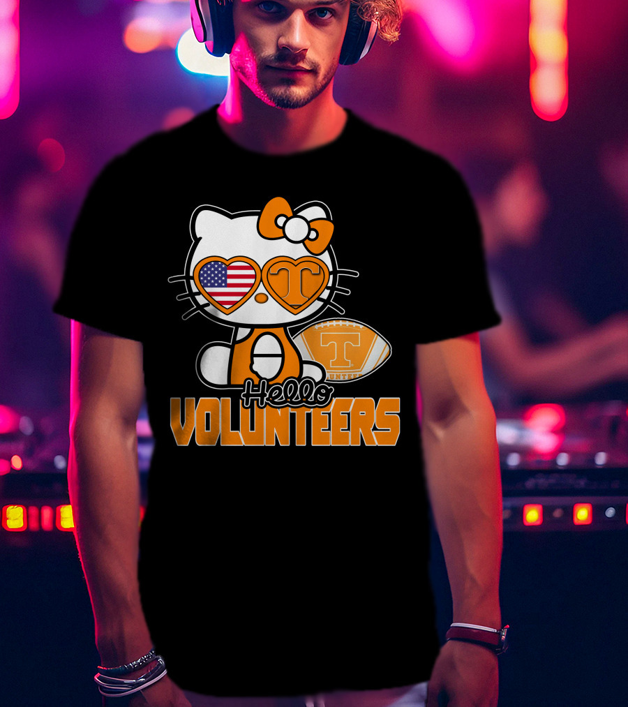 Hello Kitty Tennessee Volunteers Football USA T-Shirt
