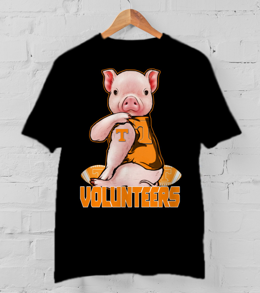 Tennessee Volunteers Pig With Football And T T-Shirt