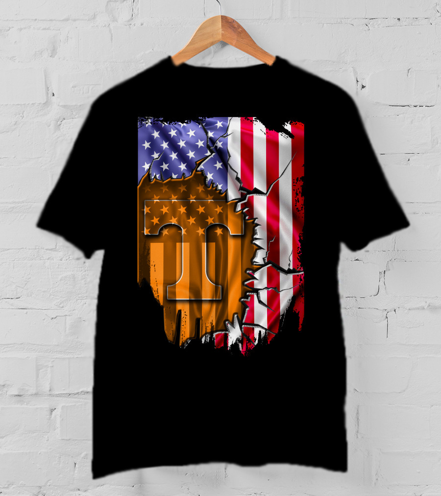 American Flag Tennessee Volunteers T T-Shirt