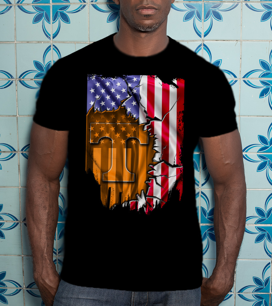 American Flag Tennessee Volunteers T T-Shirt