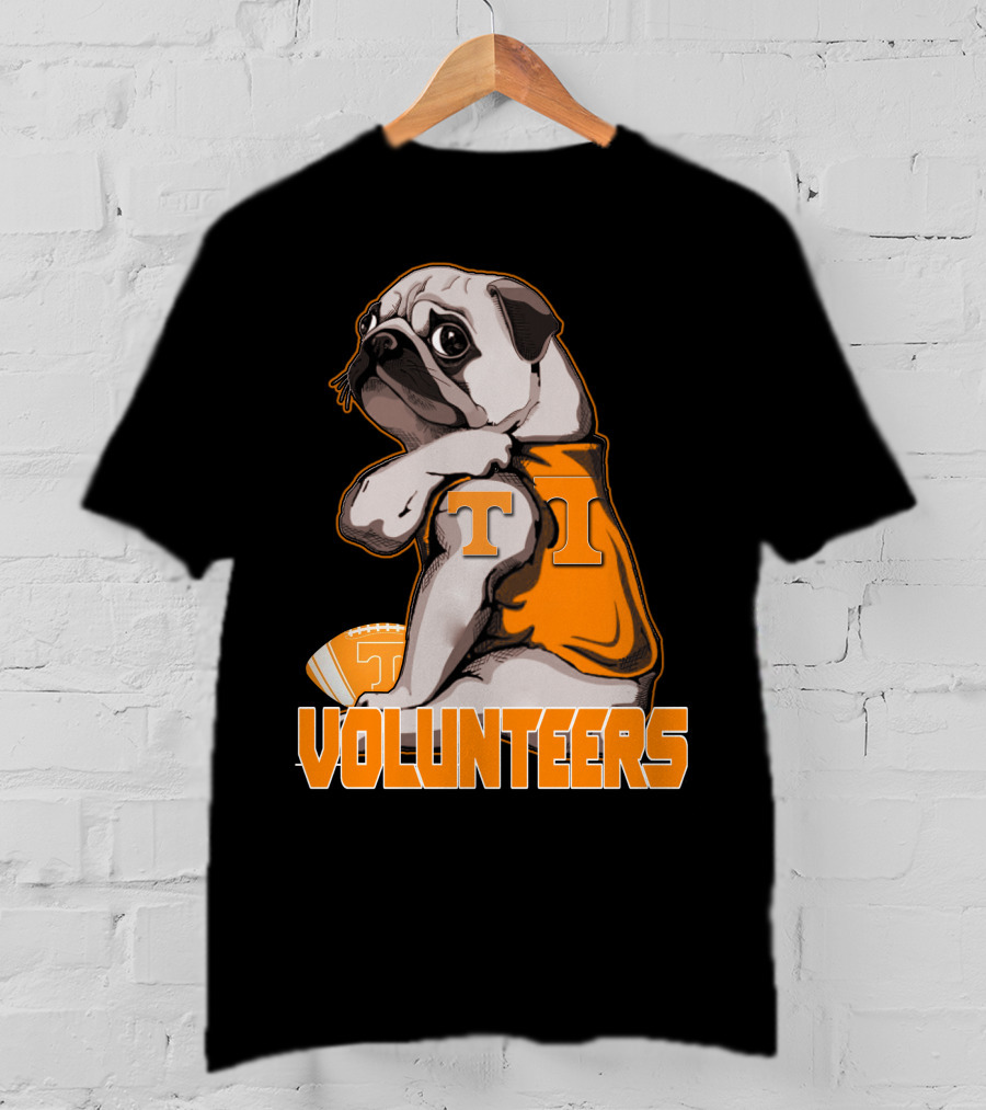 Pug T Volunteers Football T-Shirt