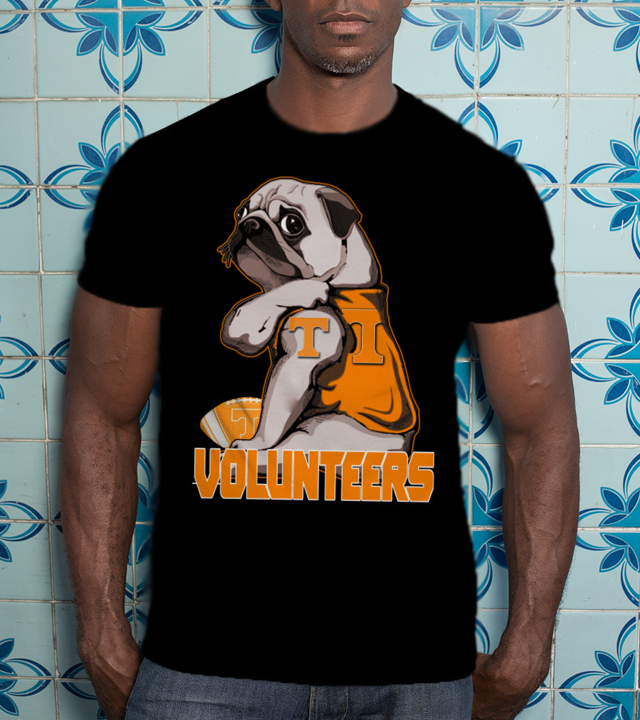 Pug T Volunteers Football T-Shirt