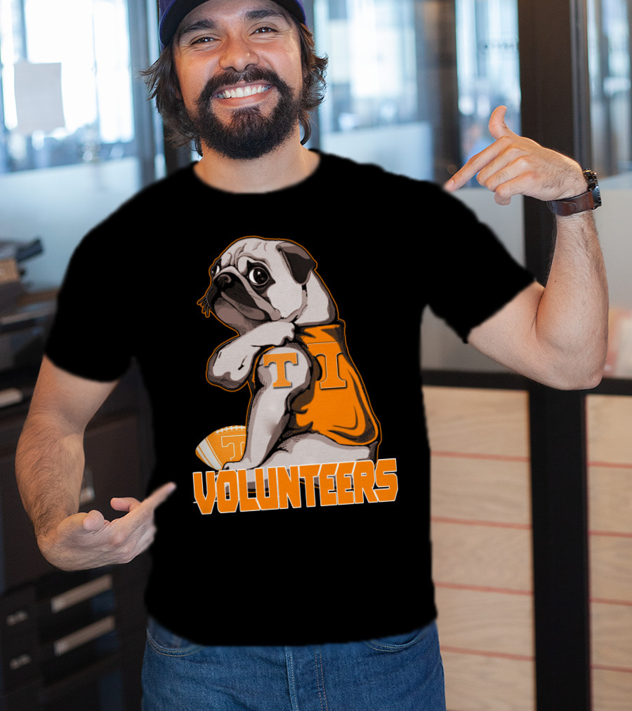 Pug T Volunteers Football T-Shirt