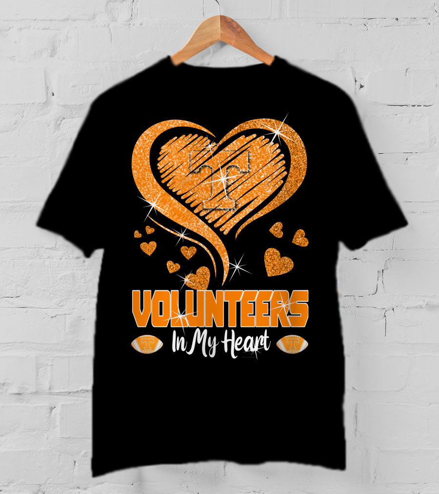 Tennessee Volunteers Orange Heart With T Logo In My Heart T-Shirt
