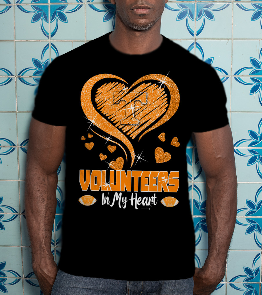 Tennessee Volunteers Orange Heart With T Logo In My Heart T-Shirt