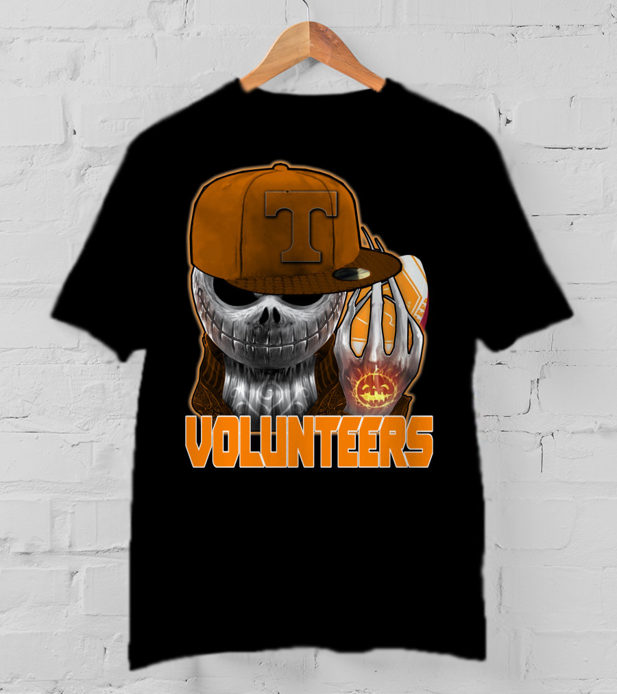 Jackskull Halloween Tennessee Volunteers Football T-Shirt