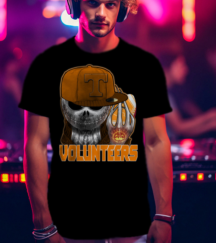 Jackskull Halloween Tennessee Volunteers Football T-Shirt