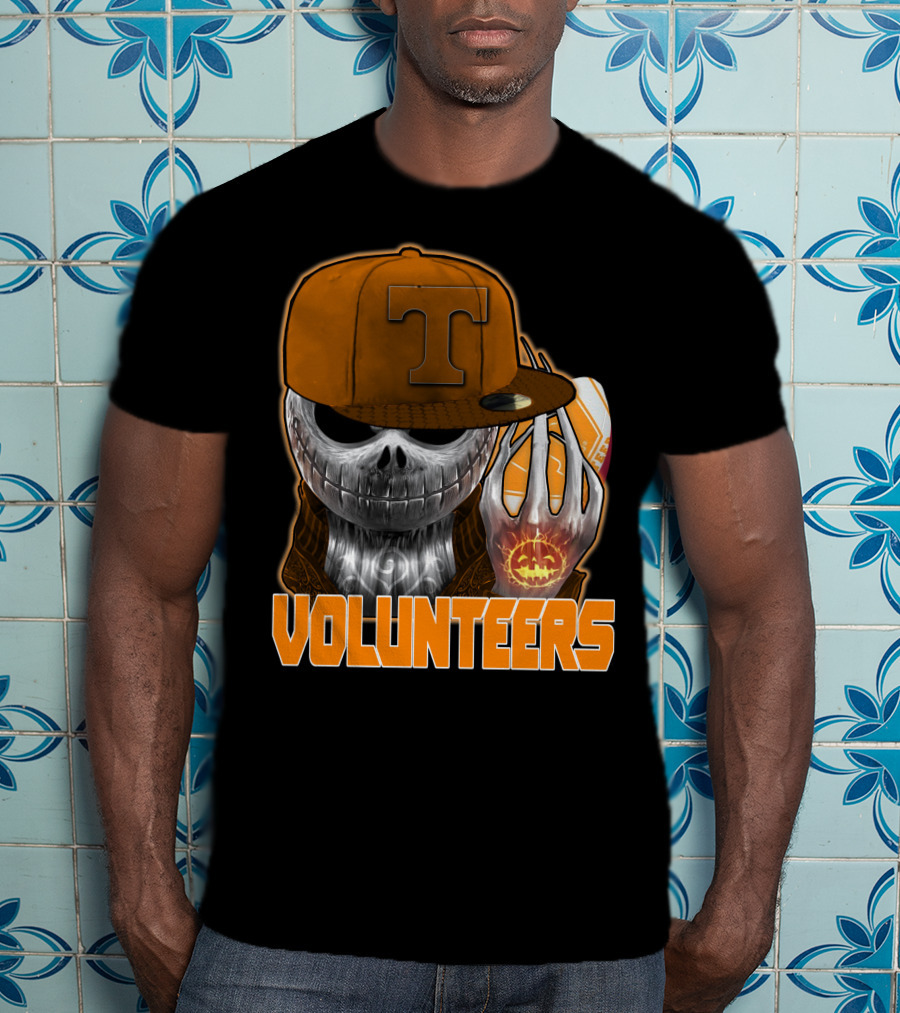 Jackskull Halloween Tennessee Volunteers Football T-Shirt