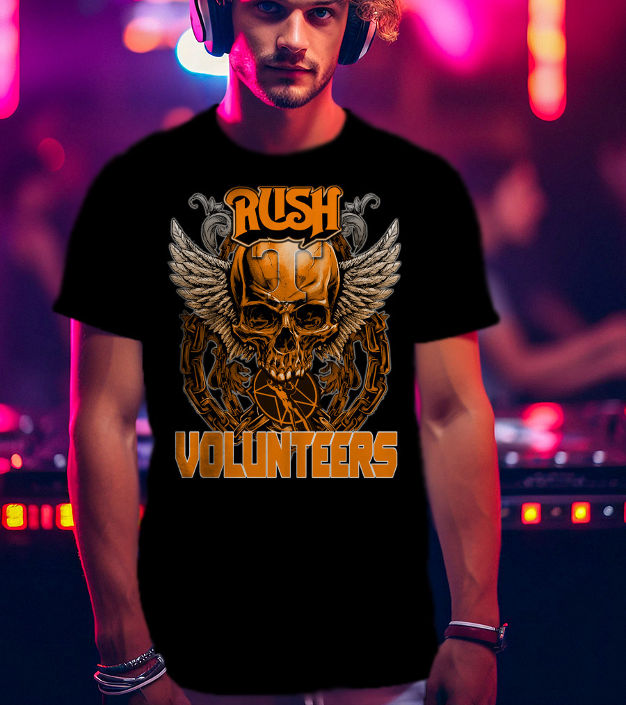 Rush Tennessee Volunteers Skull Wings T-Shirt