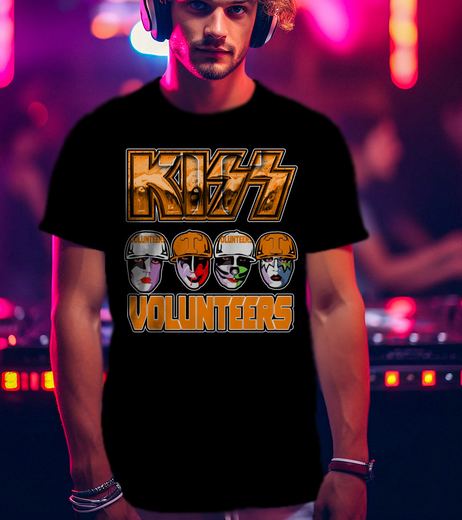 Kiss Tennessee Volunteers Football Face Paint Fans T-Shirt