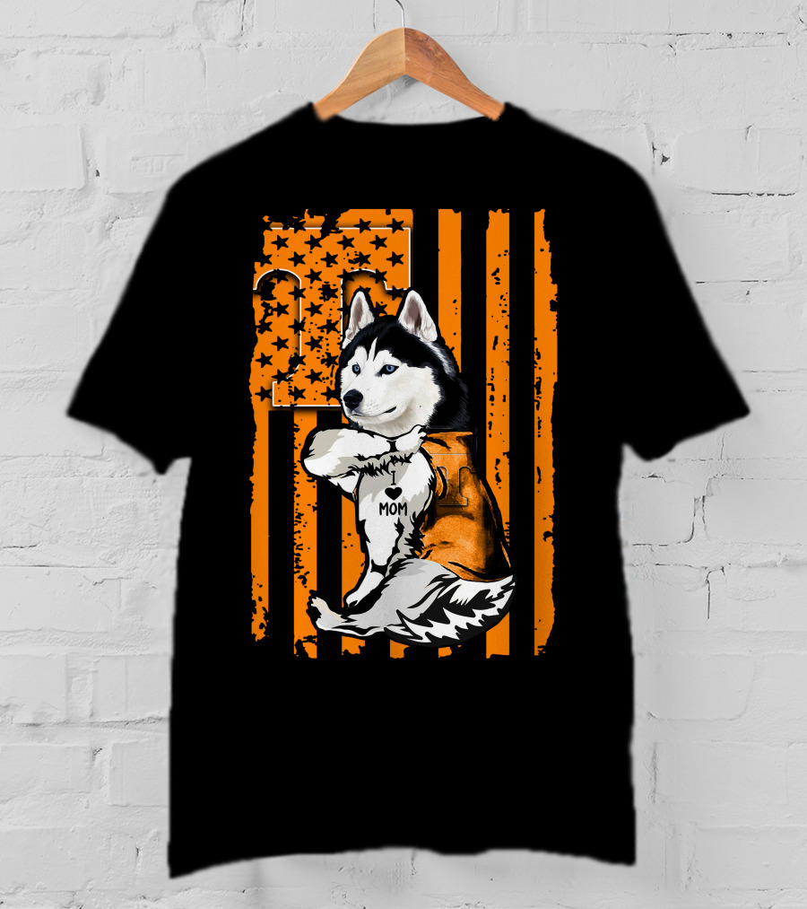 Siberian Husky Mom Tennessee Volunteers T-Shirt