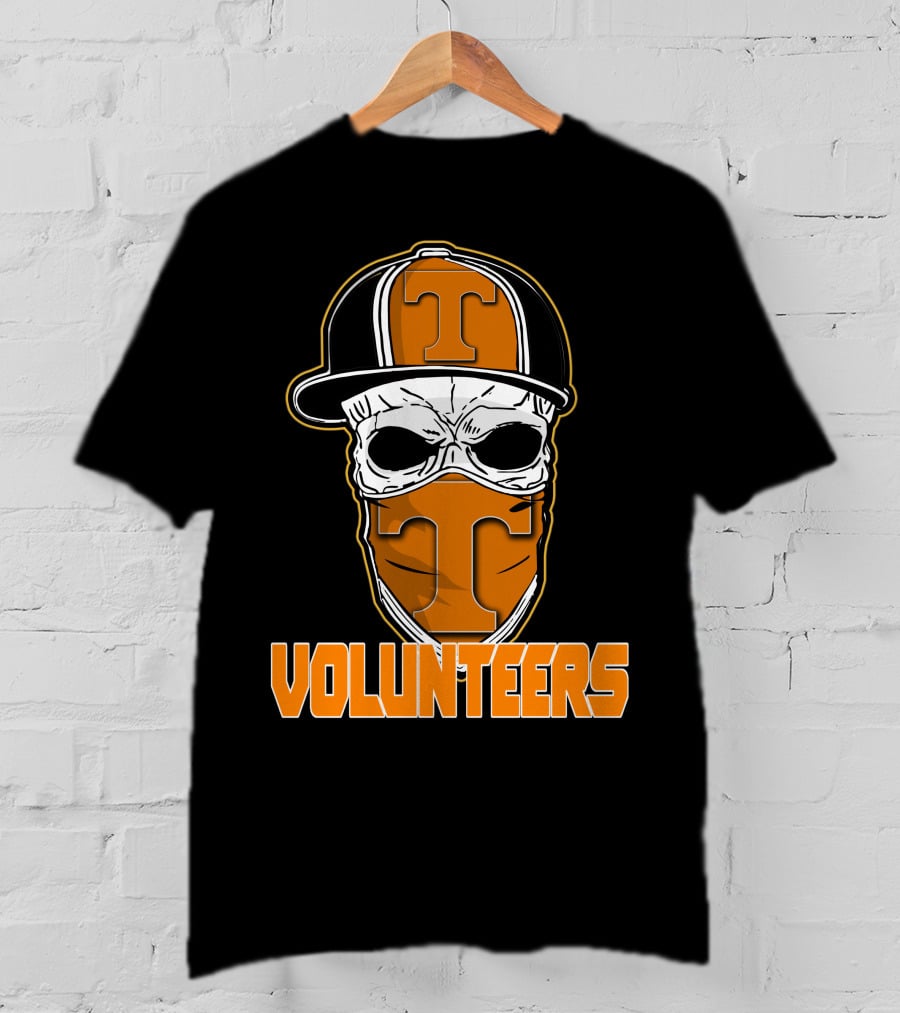 Skull With Hat Tennessee Volunteers Logo Bandana T-Shirt