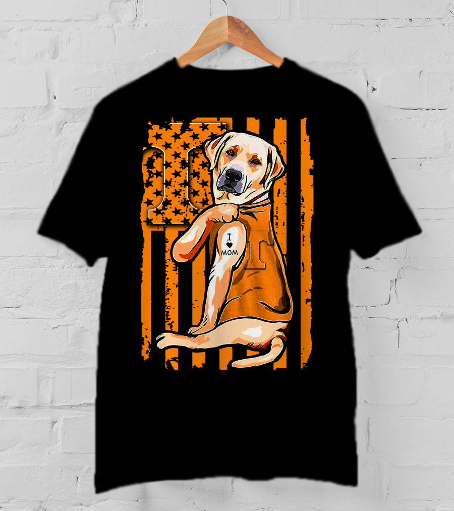 Labrador Retriever I Love Mom Tennessee Volunteers T-Shirt