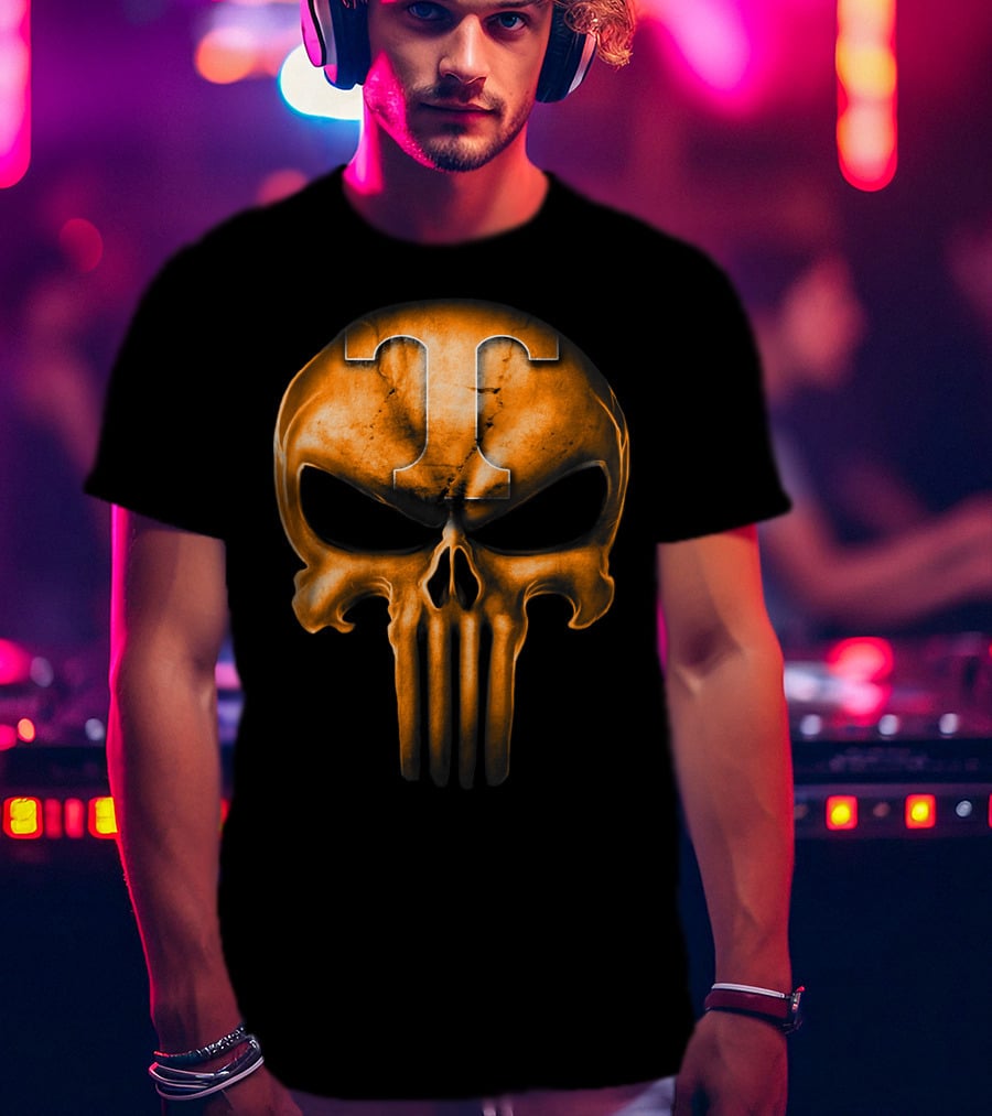 Skull T Logo Tennessee Volunteers T-Shirt