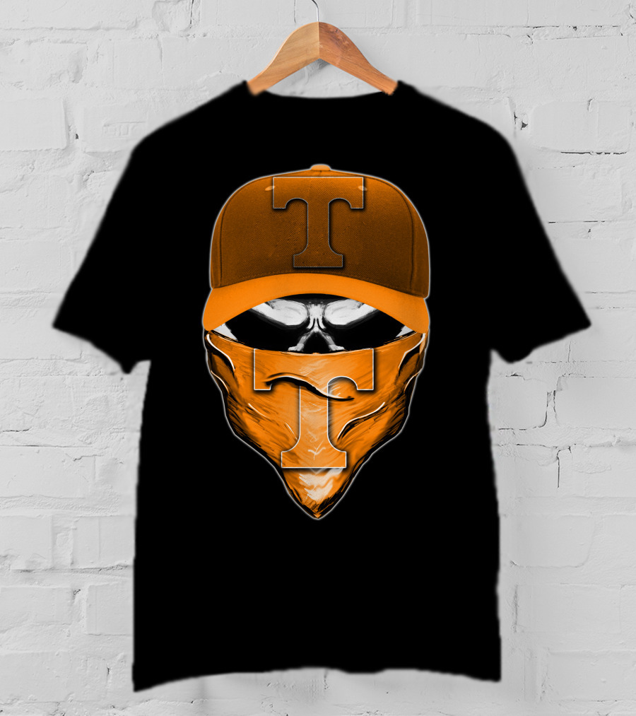 Tennessee Volunteers Skull T Mask Cap T-Shirt