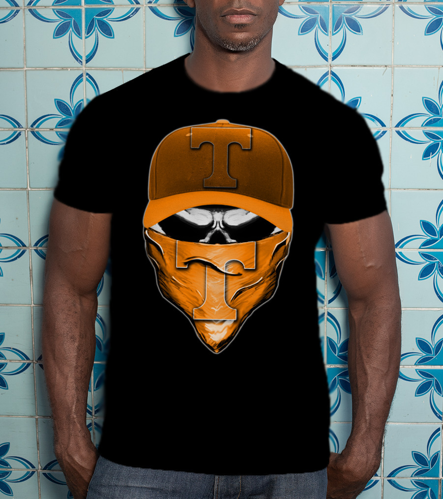 Tennessee Volunteers Skull T Mask Cap T-Shirt