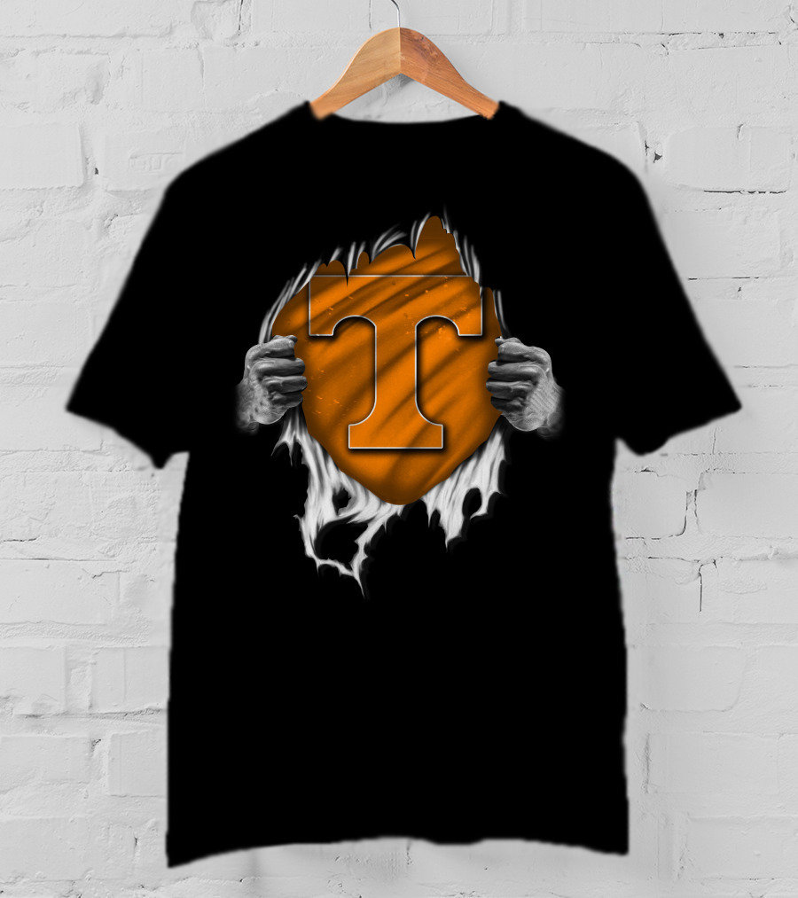 Ripped University Of Tennessee Volunteers Power T Emblem T-Shirt