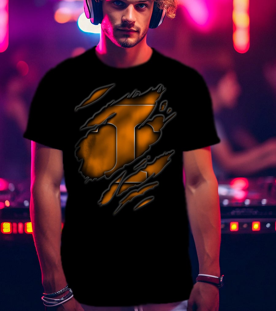 Torn Tennessee Volunteers Logo Claw Marks T-Shirt