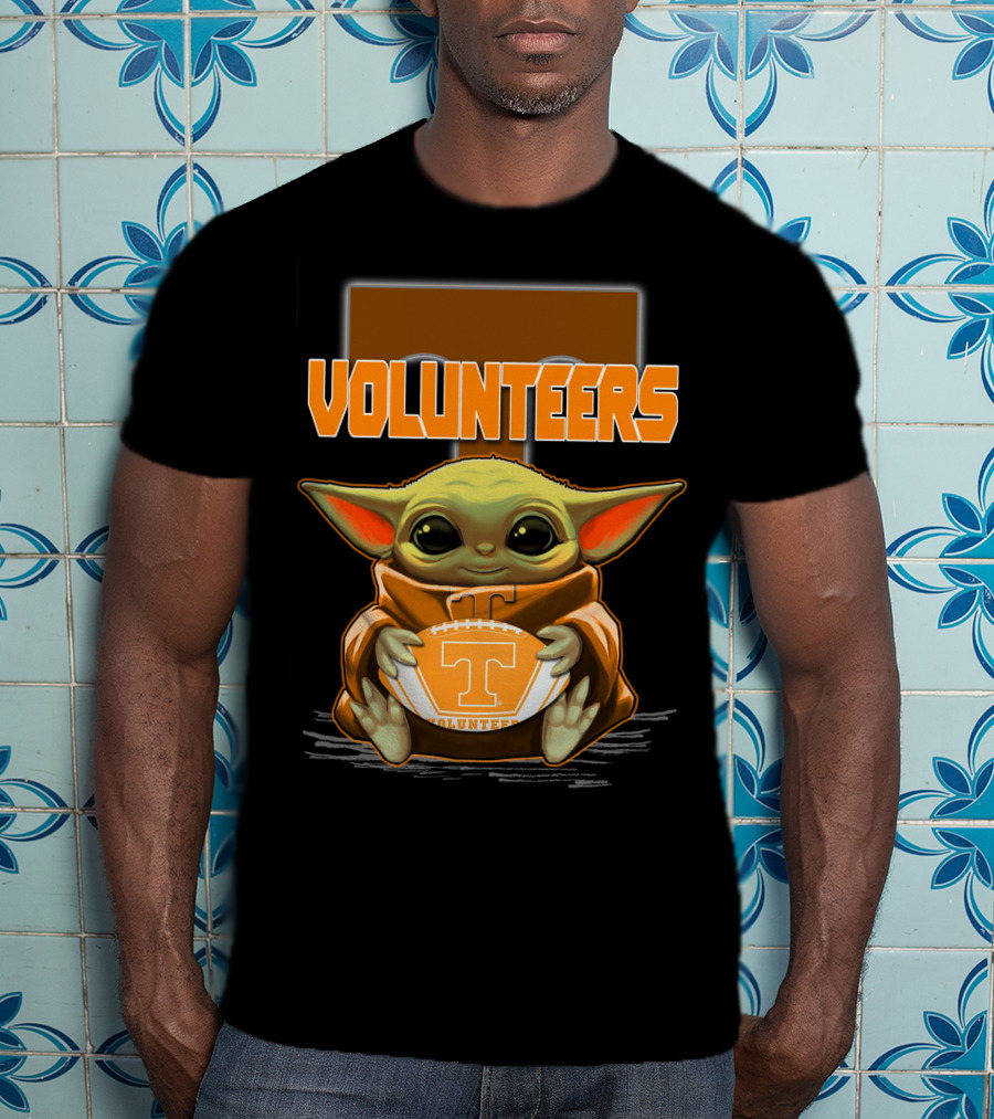 Baby Yoda Tennessee Volunteers Football T-Shirt