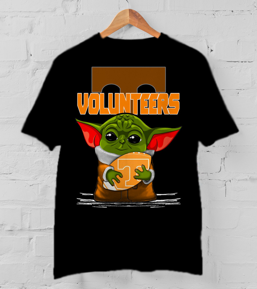 Volunteers Yoda Tennessee Fan Football T-Shirt