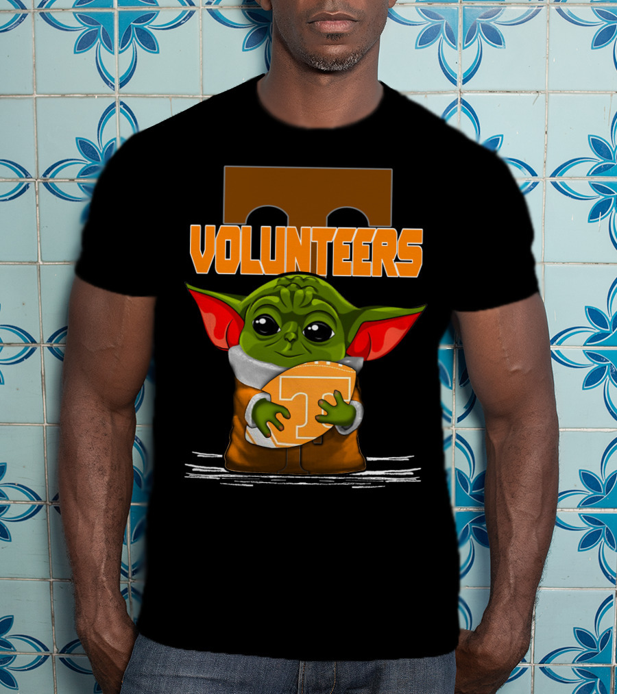 Volunteers Yoda Tennessee Fan Football T-Shirt