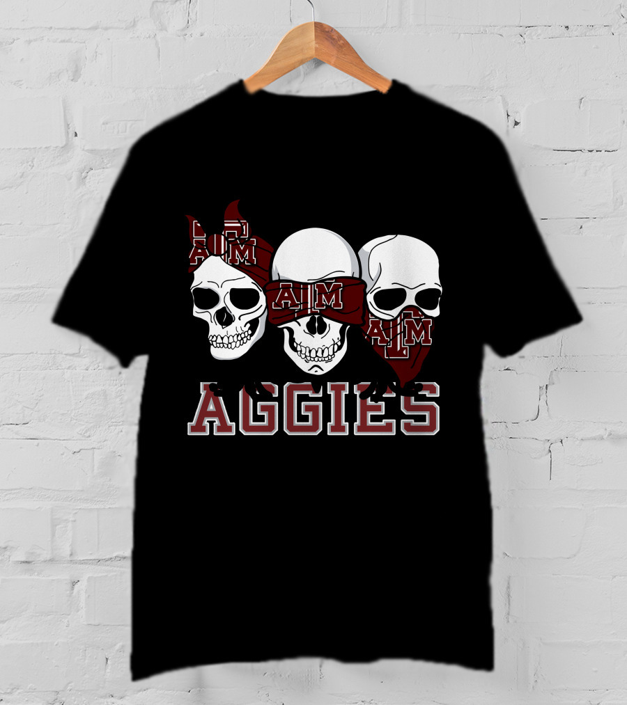 Texas A&M Aggies Skull Trio T-Shirt